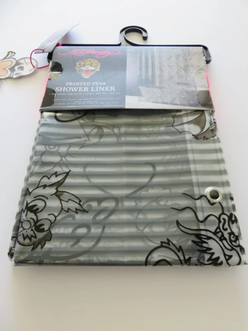 (#143) Ed Hardy Shower Curtain Liner 72x72 Tattoo Printed PEVA